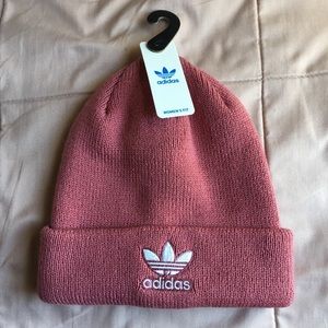 Adidas originals trefoil mauve pink beanie hat